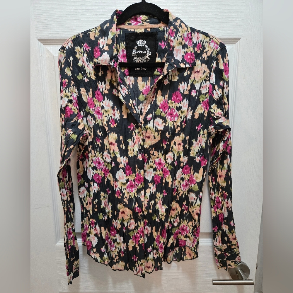 Sundance Floral Buttondown Blouse, NWT, Size L